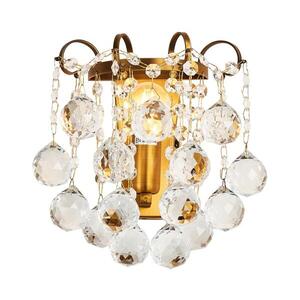 BRILAGI - Nástěnné svítidlo CRYSTAL 1xE14/60W/230V mosaz BG71306 obraz