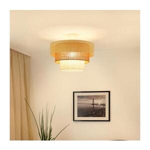 BRILAGI -Přisazený lustr CEDAR LUNETA 1xE27/15W/230V pr. 45 ratan/hnědá/krémová 607919 obraz