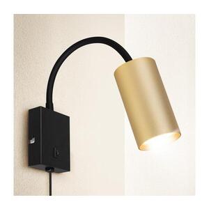 BRILAGI - Flexibilní nástěnná lampa SELE 1xGU10/30W/230V černá/zlatá WO-W9-OEM obraz