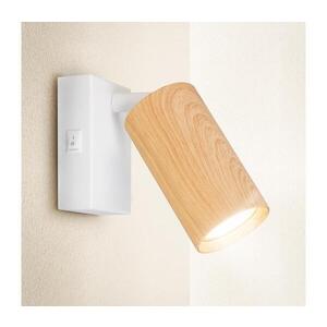 BRILAGI - Nástěnné bodové svítidlo SELE 1xGU10/30W/230V bílá/dekor dubu WO-Z0-B-OEM obraz