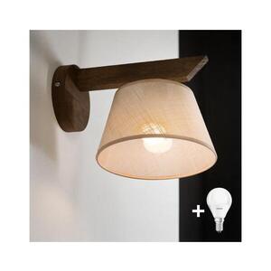 BRILAGI - LED Nástěnné svítidlo ANTHONY 1xE14/40W/230V dub ořech/béžová 8590828610458 obraz