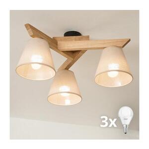 BRILAGI - LED Přisazený lustr ANTHONY 3xE14/40W/230V dub/béžová 8590828610618 obraz