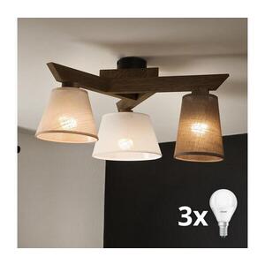 BRILAGI - LED Přisazený lustr ANTHONY 3xE14/40W/230V dub ořech 8590828610724 obraz