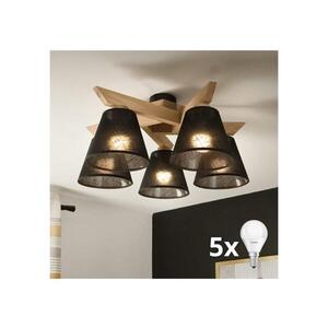BRILAGI - LED Přisazený lustr ANTHONY 5xE14/40W/230V dub/černá 8590828610779 obraz