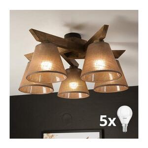 BRILAGI - LED Přisazený lustr ANTHONY 5xE14/40W/230V dub ořech/hnědá 8590828610809 obraz