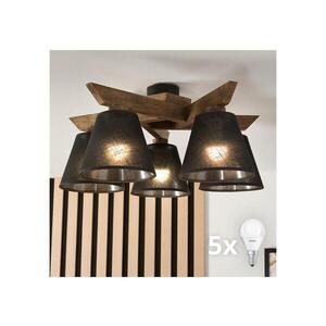 BRILAGI - LED Přisazený lustr ANTHONY 5xE14/40W/230V dub ořech/černá 8590828610816 obraz