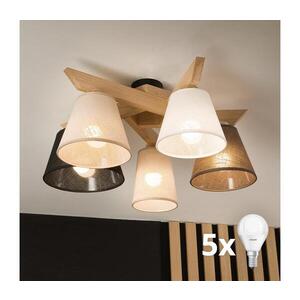 BRILAGI - LED Přisazený lustr ANTHONY 5xE14/40W/230V dub 8590828610823 obraz