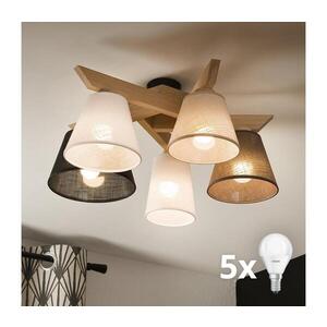 BRILAGI - LED Přisazený lustr ANTHONY 5xE14/40W/230V dub 8590828610847 obraz