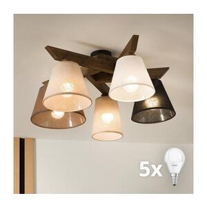 BRILAGI - LED Přisazený lustr ANTHONY 5xE14/40W/230V dub ořech 8590828610861 obraz