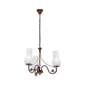 BRILAGI - LED Lustr na řetězu COTTAGE 3xE14/40W/230V hnědá/bílá BG1510+3xBG2270 obraz