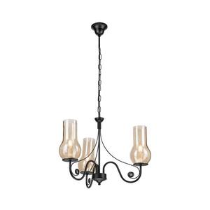 BRILAGI - LED Lustr na řetězu COTTAGE 3xE14/40W/230V černá/hnědá BG1512+3xBG2273 obraz