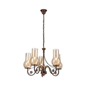BRILAGI - LED Lustr na řetězu COTTAGE 5xE14/40W/230V hnědá BG1514+5xBG2273 obraz