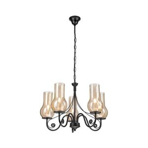 BRILAGI - LED Lustr na řetězu COTTAGE 5xE14/40W/230V černá/hnědá BG1516+5xBG2273 obraz