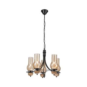 BRILAGI - LED Lustr na řetězu COTTAGE 5xE14/40W/230V buk/hnědá BG1524+5xBG2273 obraz