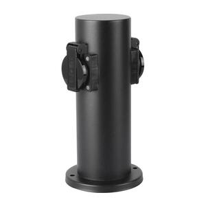 BRILAGI - Venkovní zásuvkový sloupek PILLAR 2Z SCHUKO 230V IP44 černá BRI186 obraz