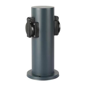 BRILAGI - Venkovní zásuvkový sloupek PILLAR 2Z SCHUKO 230V IP44 antracit BRI187 obraz