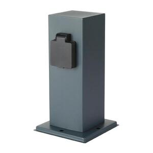 BRILAGI - Venkovní zásuvkový sloupek PILLAR 1Z SCHUKO 230V IP44 antracit BRI189 obraz