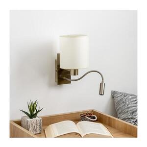 BRILAGI-LED Flexibilní nástěnná lampa NUBILA 1xE27/25W/230V+LED/3W mosaz/krémová BRI120 obraz