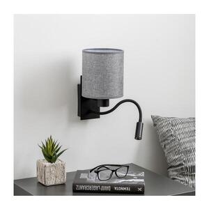 BRILAGI - LED Flexibilní nástěnná lampa NUBILA 1xE27/25W/230V +LED/3W černá/šedá BRI121 obraz