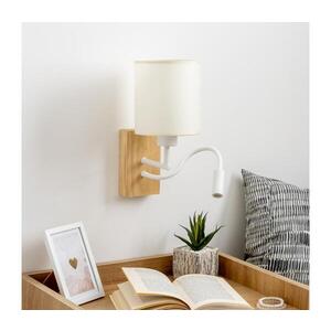 BRILAGI - LED Nástěnná lampa NUBILA WOOD 1xE27/25W/230V +LED/3W dub/bílá/krémová BRI130 obraz