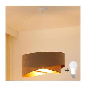 BRILAGI - LED Lustr na lanku LYRA 1xE27/15W/230V hnědá/zlatá 8590828007364 obraz