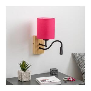 BRILAGI - LED Nástěnná lampa NUBILA WOOD 1xE27/25W/230V + LED/3W dub/růžová BG1564+BG1577 obraz