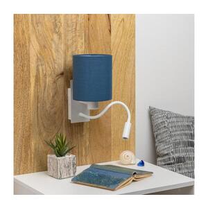 BRILAGI - LED Nástěnná lampa NUBILA 1xE27/25W/230V+ LED/3W bílá/tmavě modrá BG1559+BG1575 obraz