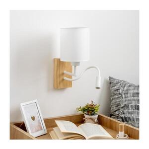 BRILAGI - LED Nástěnná lampa NUBILA WOOD 1xE27/25W/230V + LED/3W dub/bílá BG1565+BG1586 obraz
