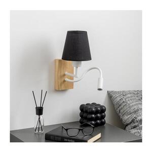 BRILAGI - LED Nástěnná lampa NUBILA WOOD 1xE27/25W/230V + LED/3W dub/černá BG1565+BG1568 obraz