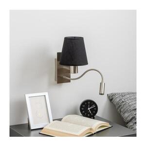 BRILAGI - LED Nástěnná lampa NUBILA 1xE27/25W/230V + LED/3W chrom/černá BG1556+BG1568 obraz
