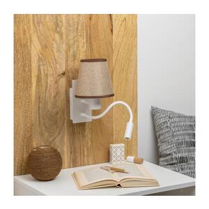 BRILAGI - LED Nástěnná lampa NUBILA 1xE27/25W/230V + LED/3W bílá/hnědá BG1559+BG1570 obraz