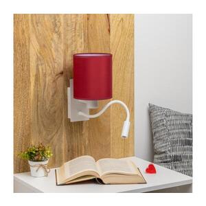BRILAGI-LED Nástěnná lampa NUBILA 1xE27/25W/230V+LED/3W bílá/pompej. červená BG1559+BG1579 obraz