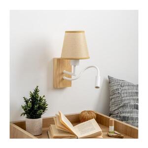 BRILAGI - LED Nástěnná lampa NUBILA WOOD 1xE27/25W/230V +LED/3W dub/světle hnědá BG1565+BG1571 obraz
