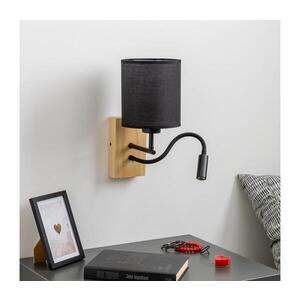 BRILAGI - LED Nástěnná lampa NUBILA WOOD 1xE27/25W/230V + LED/3W dub/černá BG1564+BG1581 obraz