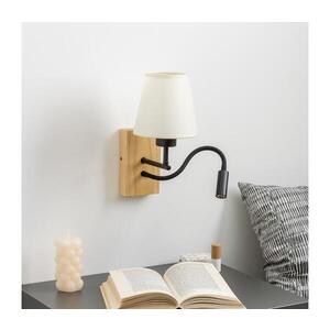 BRILAGI - LED Nástěnná lampa NUBILA WOOD 1xE27/25W/230V + LED/3W dub/krémová BG1564+BG1572 obraz