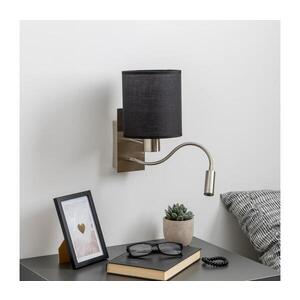 BRILAGI - LED Nástěnná lampa NUBILA 1xE27/25W/230V + LED/3W chrom/černá BG1556+BG1581 obraz