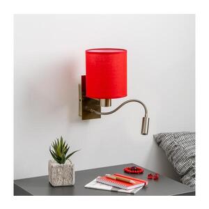 BRILAGI - LED Nástěnná lampa NUBILA 1xE27/25W/230V + LED/3W mosaz/červená BG1557+BG1578 obraz
