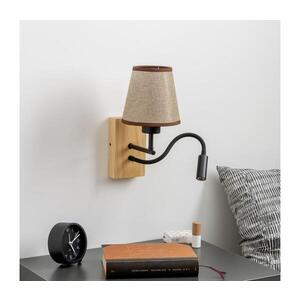 BRILAGI - LED Nástěnná lampa NUBILA WOOD 1xE27/25W/230V + LED/3W dub/hnědá BG1564+BG1570 obraz
