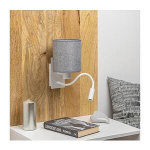 BRILAGI - LED Nástěnná lampa NUBILA 1xE27/25W/230V + LED/3W bílá/šedá BG1559+BG1582 obraz