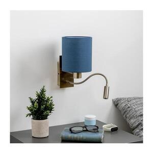 BRILAGI - LED Nástěnná lampa NUBILA 1xE27/25W/230V+ LED/3W mosaz/tmavě modrá BG1557+BG1575 obraz