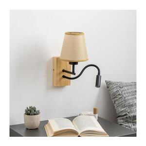 BRILAGI - LED Nástěnná lampa NUBILA WOOD 1xE27/25W/230V +LED/3W dub/světle hnědá BG1564+BG1571 obraz