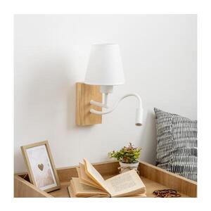 BRILAGI - LED Nástěnná lampa NUBILA WOOD 1xE27/25W/230V + LED/3W dub/bílá BG1565+BG1573 obraz