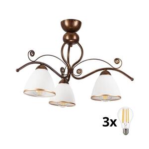 BRILAGI - LED Přisazený lustr ANTICO 3xE27/60W/230V bronz patina 8590828000105 obraz