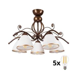 BRILAGI - LED Přisazený lustr ANTICO 5xE27/60W/230V bronz patina 8590828000112 obraz
