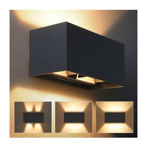 BRILAGI - LED Venkovní nástěnné svítidlo DOUBLE CUBE LED/12W/230V antracit IP65 WO-HR60861-2-LED-OEM-ANT obraz