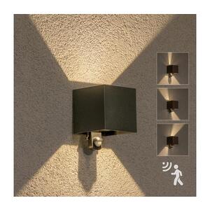 BRILAGI - LED Venkovní nástěnné svítidlo se senzorem CUBE LED/6W/230V antracit WO-HR60432S-LED-OEM-ANT obraz