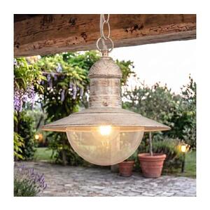 BRILAGI - Venkovní závěsné svítidlo MOLDE 1xE27/60W IP44 bílá/patina 63026 obraz