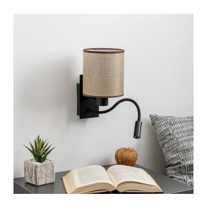 BRILAGI - LED Nástěnná lampa NUBILA 1xE27/25W/230V + LED/3W černá/hnědá BG1558+BG1583 obraz