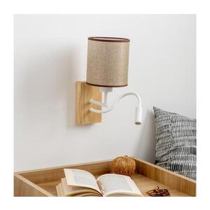 BRILAGI - LED Nástěnná lampa NUBILA WOOD 1xE27/25W/230V + LED/3W dub/hnědá BG1565+BG1583 obraz
