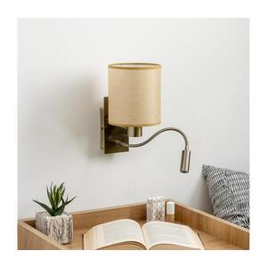 BRILAGI - LED Nástěnná lampa NUBILA 1xE27/25W/230V+LED/3W mosaz/světle hnědá BG1557+BG1584 obraz